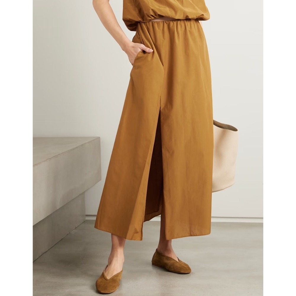 LOULOU DE SAISON Carmen cotton and silk-blend voile midi skirt Size XL Bohemian